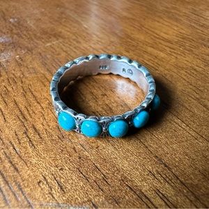 Beautiful Turquoise Ring Sterling Silver
